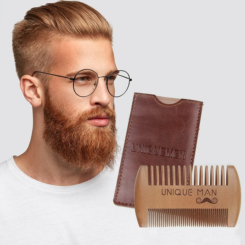 Natural Wood Beard Comb