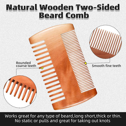 Natural Wood Beard Comb